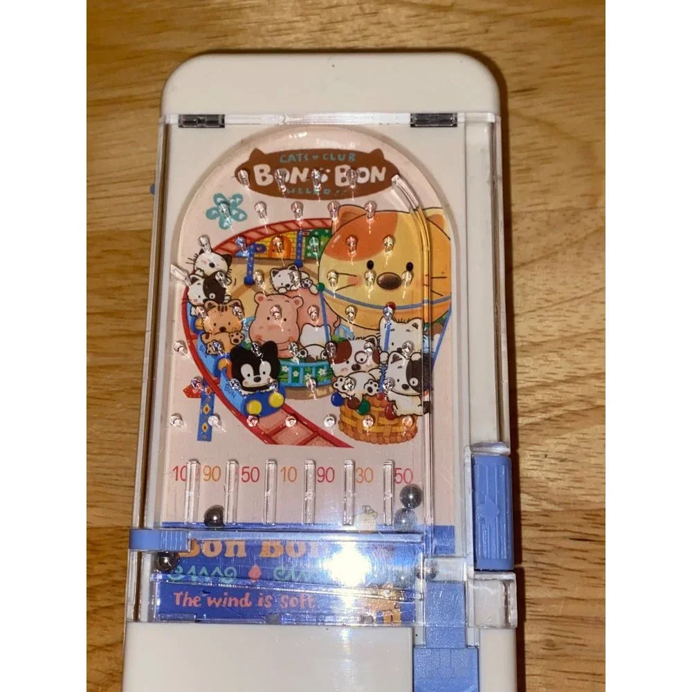 Vintage 1988 Bon Bon Cat Club Pencil Tin Case Pinball Machine Chuyan Syang Kawai